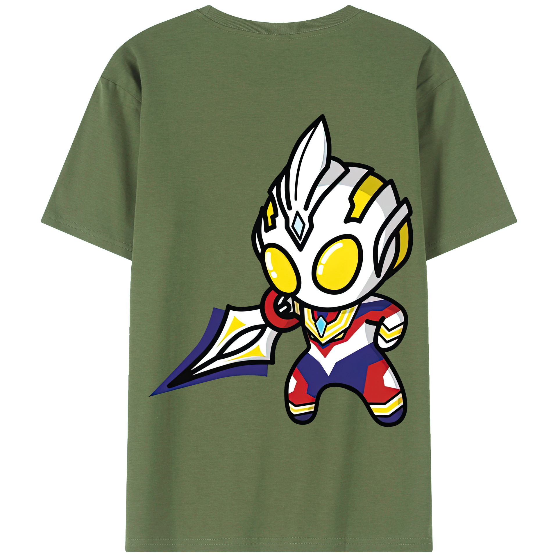 （画像用） ウルトラマン Ultraman 綿100％ メンズ半袖Tシャツ（バックプリント） 通気性